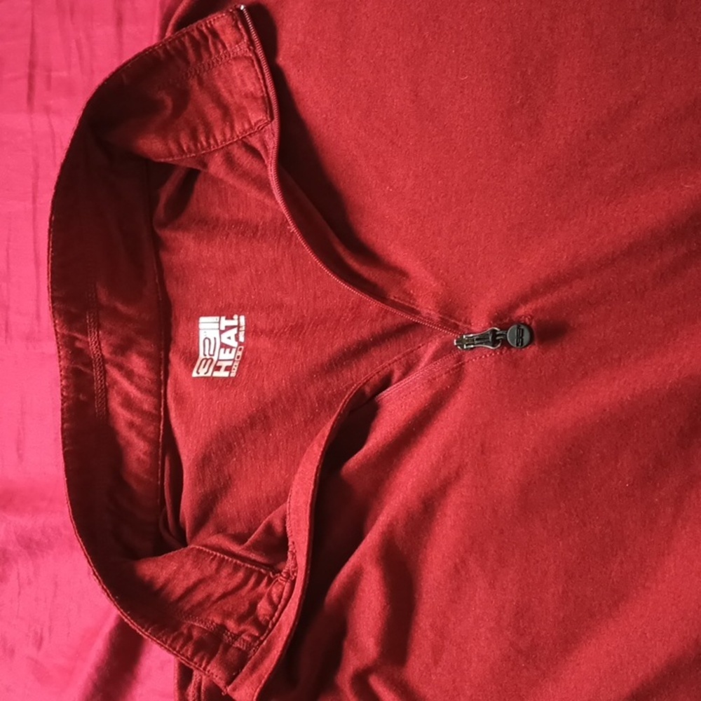 32 Degrees Heat Red Men's  Quarter-Zip Pullover Size M Soft Spring